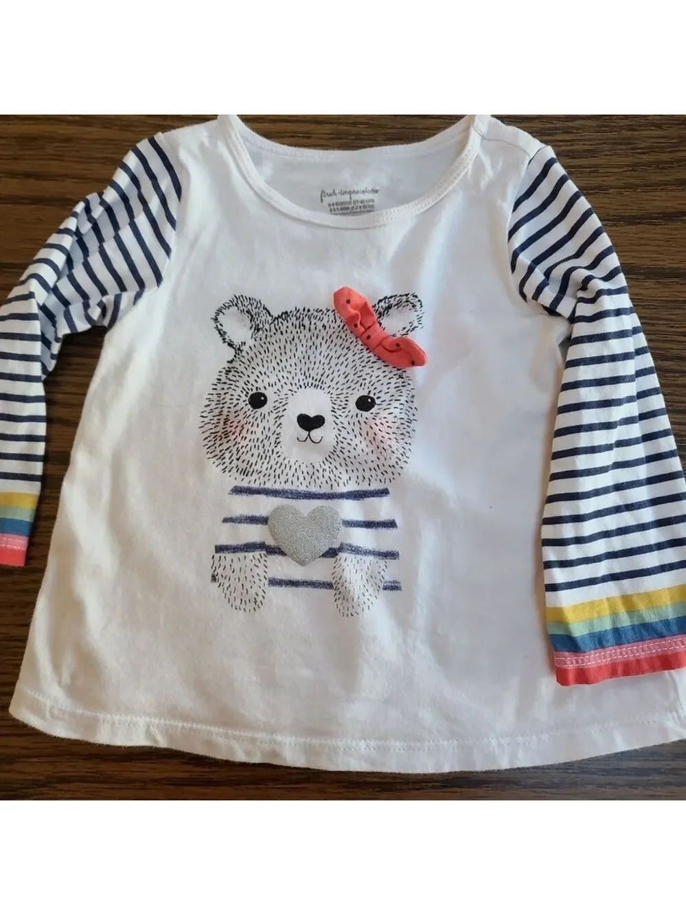 First Impressions Baby Girl Top + 2 Bibs Set